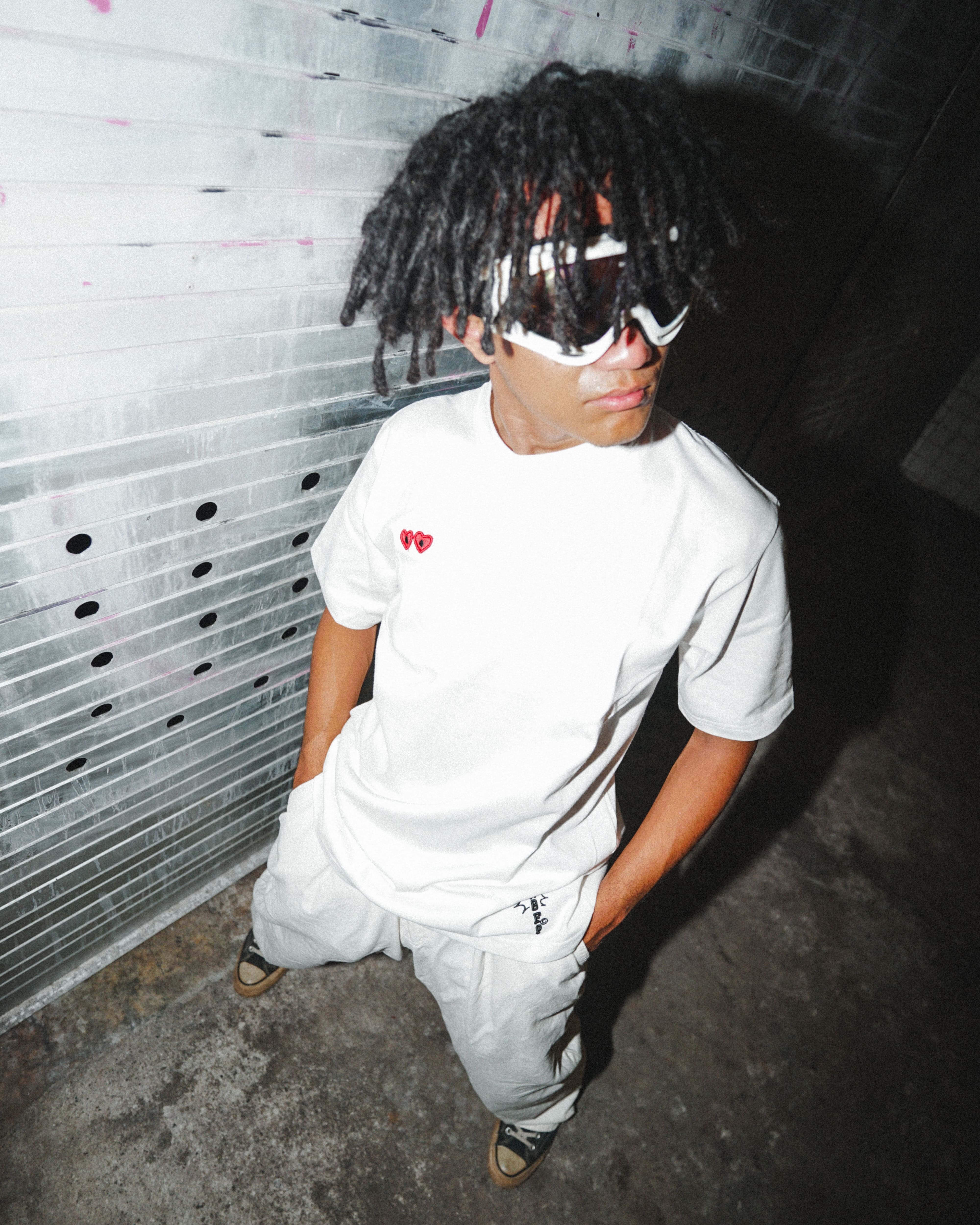 White Basic Tee - Model