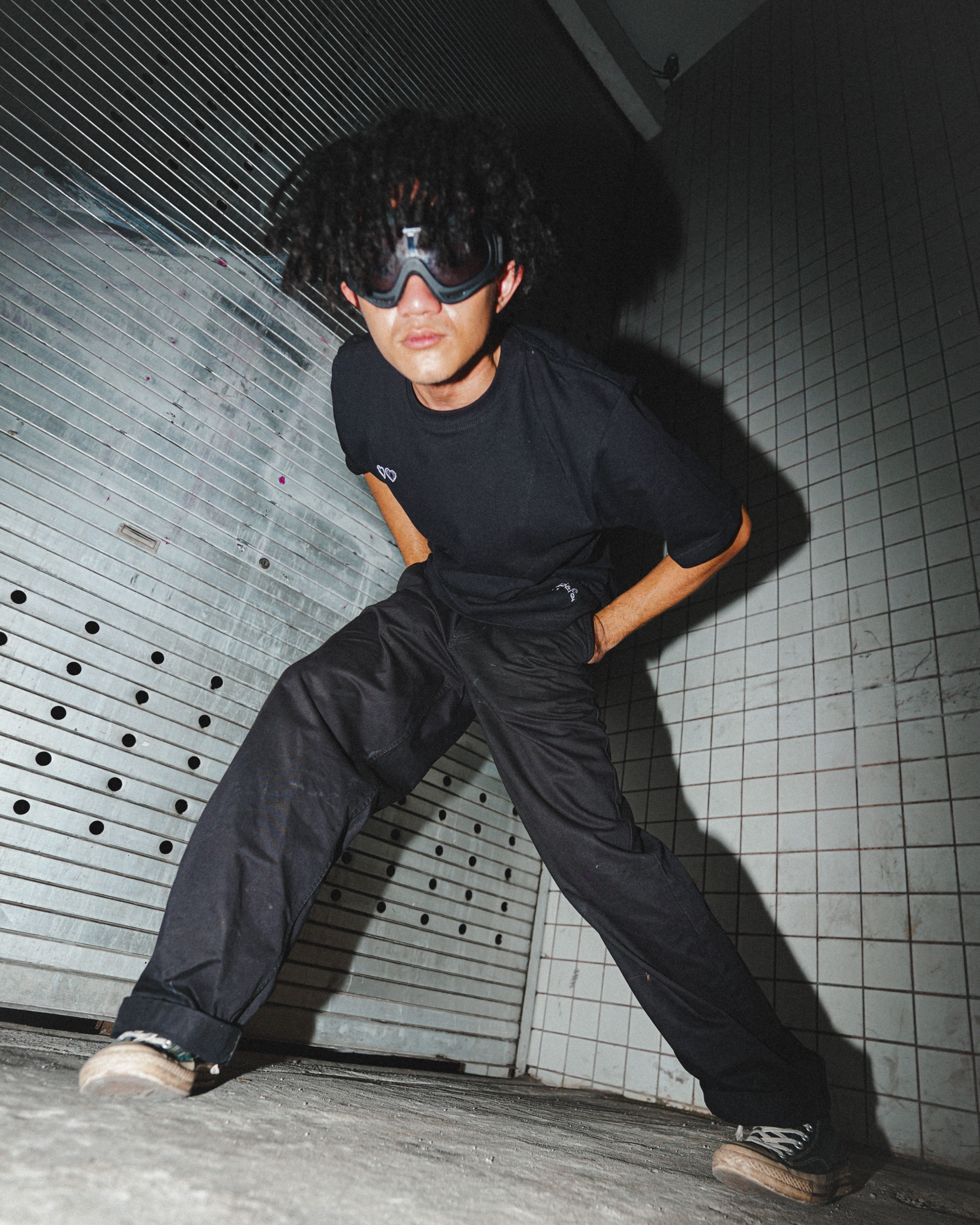 Black Basic Tee - Model